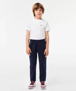 Pantalon Chino Garçon En Gabardine De Coton Stretch | Lacoste Outlet