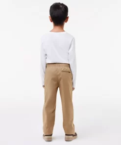 Pantalon Chino Garçon En Gabardine De Coton Stretch | Lacoste Best