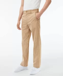 Pantalon Chino Imprime Monogramme Straight Fit | Lacoste Best Sale