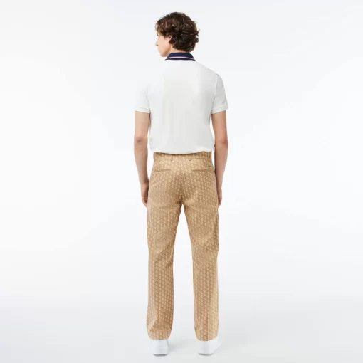 Pantalon Chino Imprime Monogramme Straight Fit | Lacoste Best Sale