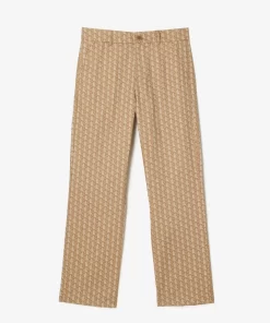 Pantalon Chino Imprime Monogramme Straight Fit | Lacoste Best Sale