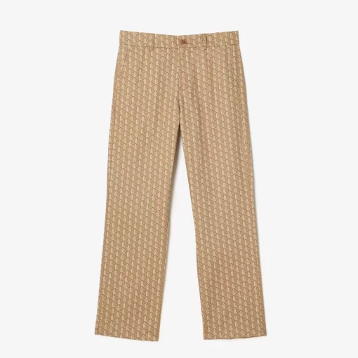 Pantalon Chino Imprime Monogramme Straight Fit | Lacoste Best Sale