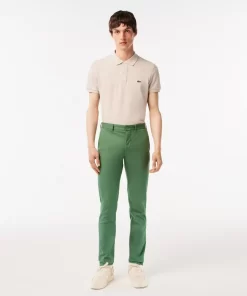 Pantalon Chino Slim Fit En Coton Stretch Biologique | Lacoste Discount