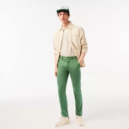 Pantalon Chino Slim Fit En Coton Stretch Biologique | Lacoste Discount