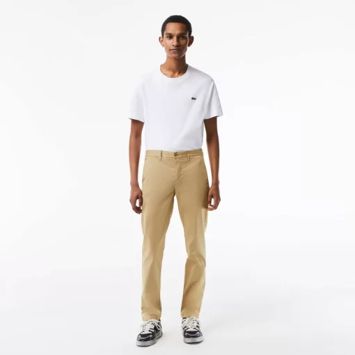 Pantalon Chino Slim Fit En Coton Stretch Uni | Lacoste Cheap