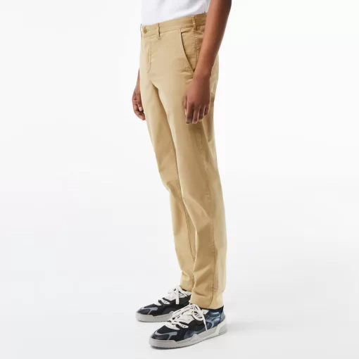 Pantalon Chino Slim Fit En Coton Stretch Uni | Lacoste Cheap