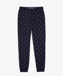 Pantalon De Pyjama En Coton Stretch A Motif Crocodiles | Lacoste Discount