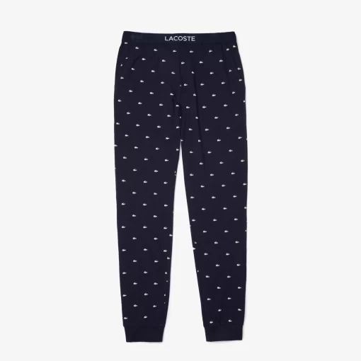 Pantalon De Pyjama En Coton Stretch A Motif Crocodiles | Lacoste Discount