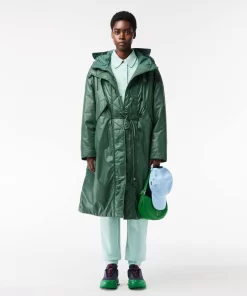 Parka Longue Oversize Deperlante A Capuche | Lacoste Cheap