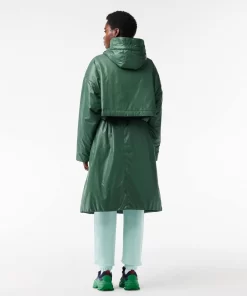 Parka Longue Oversize Deperlante A Capuche | Lacoste Cheap