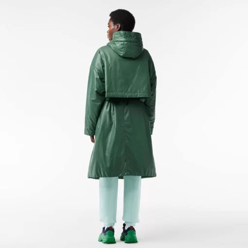 Parka Longue Oversize Deperlante A Capuche | Lacoste Cheap