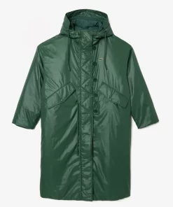 Parka Longue Oversize Deperlante A Capuche | Lacoste Cheap