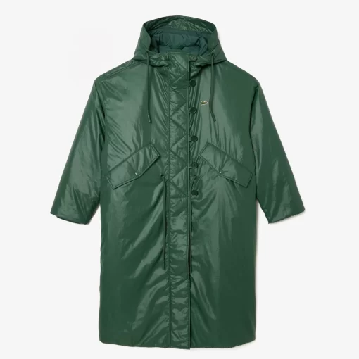 Parka Longue Oversize Deperlante A Capuche | Lacoste Cheap