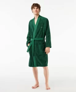 Peignoir Kimono Court L Defile En Eponge De Coton | Lacoste Fashion