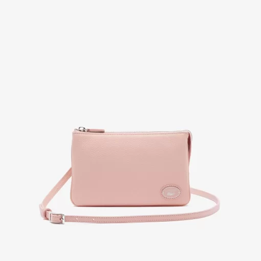 Pochette Double Origin Croc En Cuir | Lacoste Discount