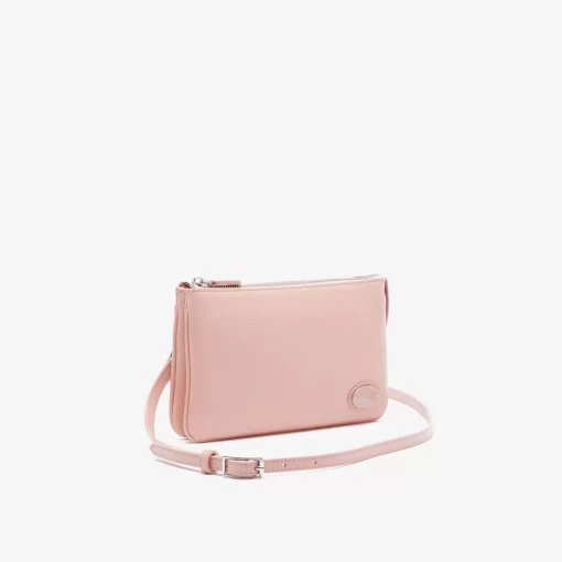 Pochette Double Origin Croc En Cuir | Lacoste Discount