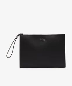 Pochette Zippee Unisexe Anna En Toile Enduite Piquee | Lacoste Fashion