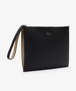 Pochette Zippee Unisexe Anna En Toile Enduite Piquee | Lacoste Fashion