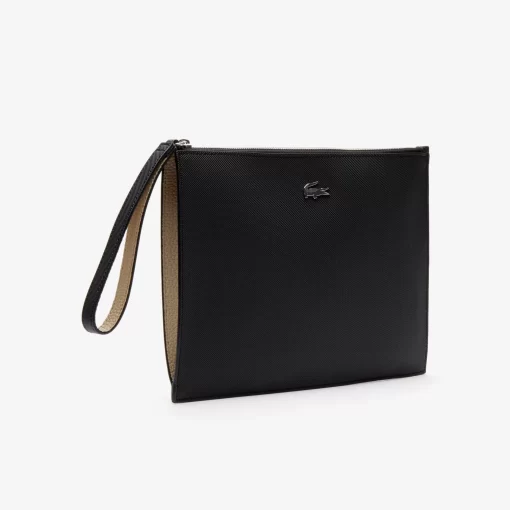 Pochette Zippee Unisexe Anna En Toile Enduite Piquee | Lacoste Fashion