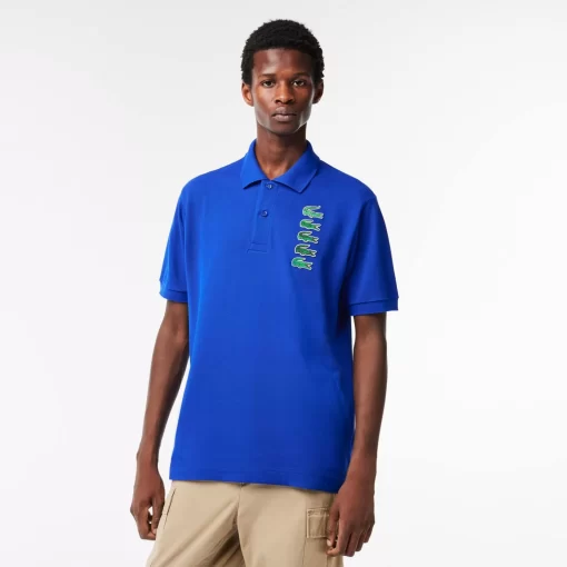 Polo Avec Badges Crocodiles Iconiques En Pique | Lacoste Store