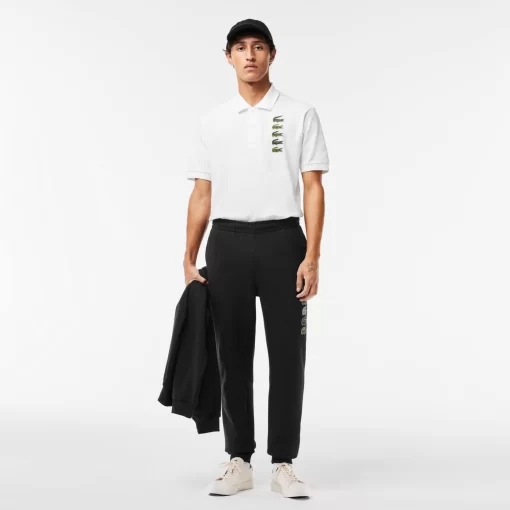 Polo Avec Badges Crocodiles Iconiques En Pique | Lacoste Flash Sale