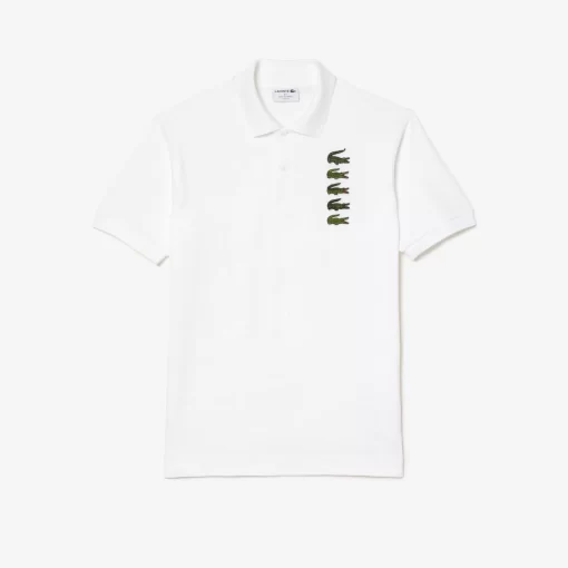 Polo Avec Badges Crocodiles Iconiques En Pique | Lacoste Flash Sale