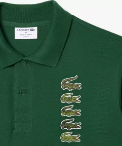 Polo Avec Badges Crocodiles Iconiques En Pique | Lacoste Outlet