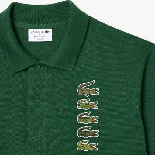 Polo Avec Badges Crocodiles Iconiques En Pique | Lacoste Outlet