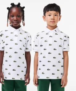 Polo Avec Imprime Signature En Coton | Lacoste Hot