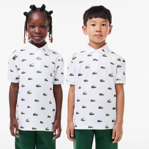 Polo Avec Imprime Signature En Coton | Lacoste Hot