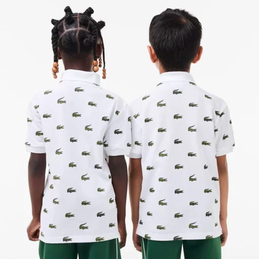 Polo Avec Imprime Signature En Coton | Lacoste Hot