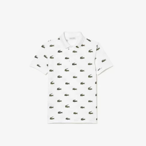 Polo Avec Imprime Signature En Coton | Lacoste Hot