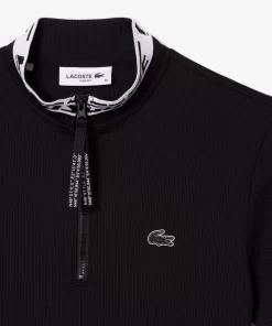 Polo Col Zippe En Jacquard Femme | Lacoste Best Sale