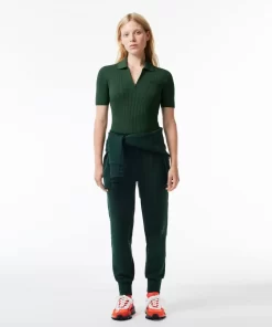 Polo Col Zippe Femme En Maille | Lacoste New