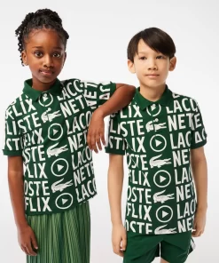 Polo Enfant X Netflix En Coton Biologique | Lacoste Flash Sale