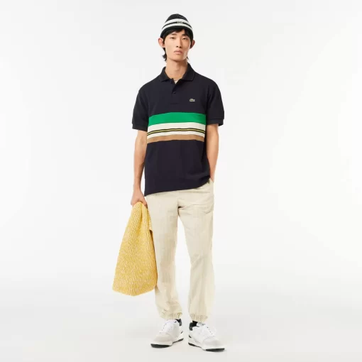 Polo Fabrique En France Avec Bandes Contrastees | Lacoste Fashion