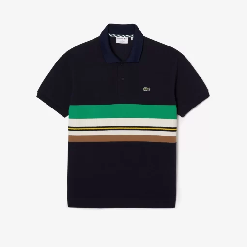 Polo Fabrique En France Avec Bandes Contrastees | Lacoste Fashion