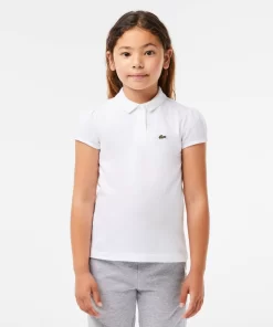 Polo Fille En Mini Pique Avec Col Festonne | Lacoste Discount