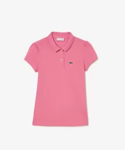 Polo Fille En Mini Pique Avec Col Festonne | Lacoste Outlet