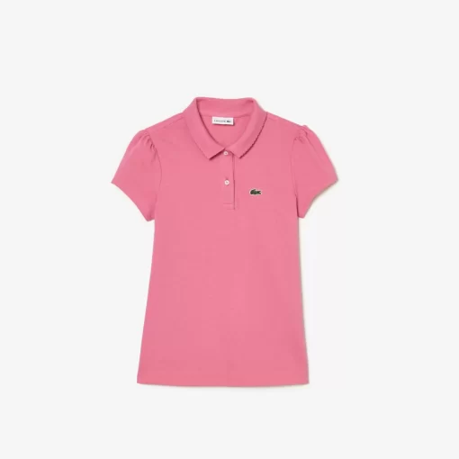 Polo Fille En Mini Pique Avec Col Festonne | Lacoste Outlet