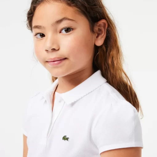 Polo Fille En Mini Pique Avec Col Festonne | Lacoste Discount