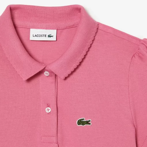 Polo Fille En Mini Pique Avec Col Festonne | Lacoste Outlet