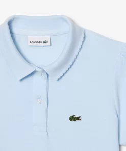 Polo Fille En Mini Pique Avec Col Festonne | Lacoste Store