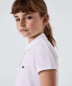 Polo Fille En Mini Pique Avec Col Festonne | Lacoste Discount