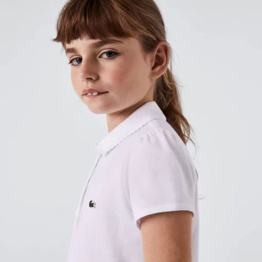 Polo Fille En Mini Pique Avec Col Festonne | Lacoste Discount