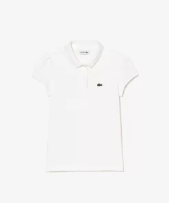 Polo Fille En Mini Pique Avec Col Festonne | Lacoste Discount