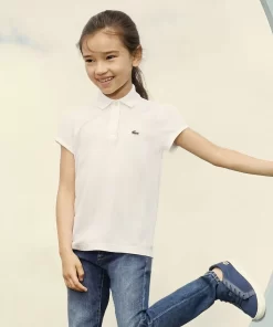 Polo Fille En Mini Pique Avec Col Festonne | Lacoste Best