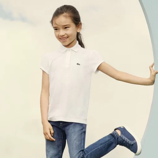 Polo Fille En Mini Pique Avec Col Festonne | Lacoste Best