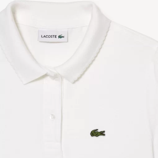 Polo Fille En Mini Pique Avec Col Festonne | Lacoste Discount