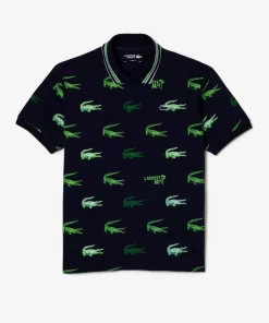 Polo Homme Golf Imprime Crocodile | Lacoste Flash Sale